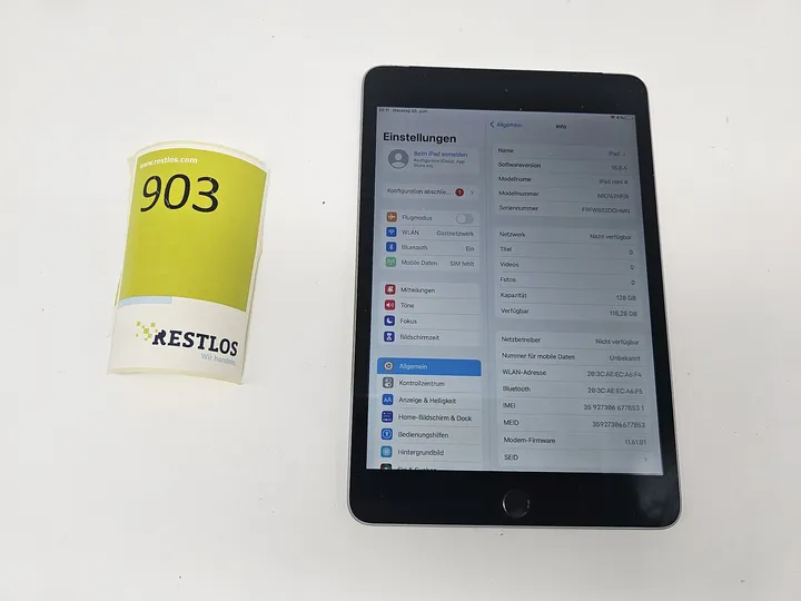 iPad Mini 4 128GB + Simkartenslot